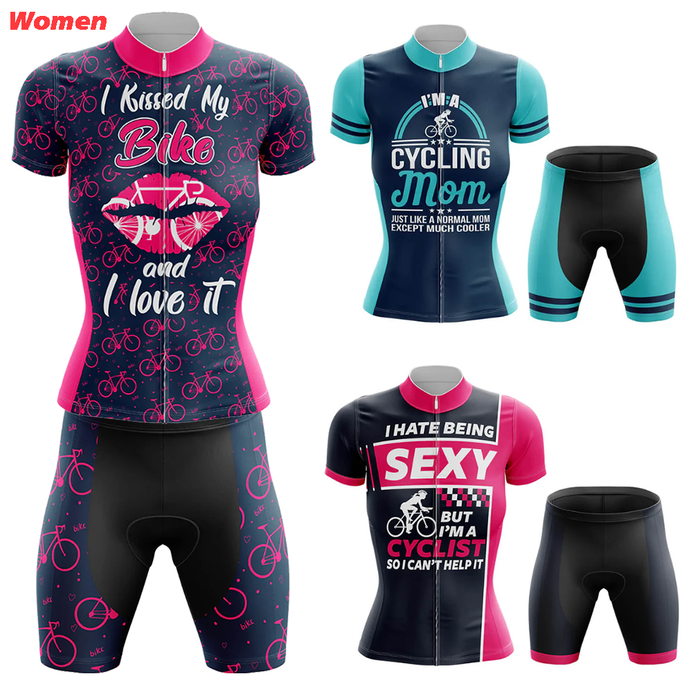 Mountain Biking Outfits Women - I Kissed My Bike Polyester Cycling