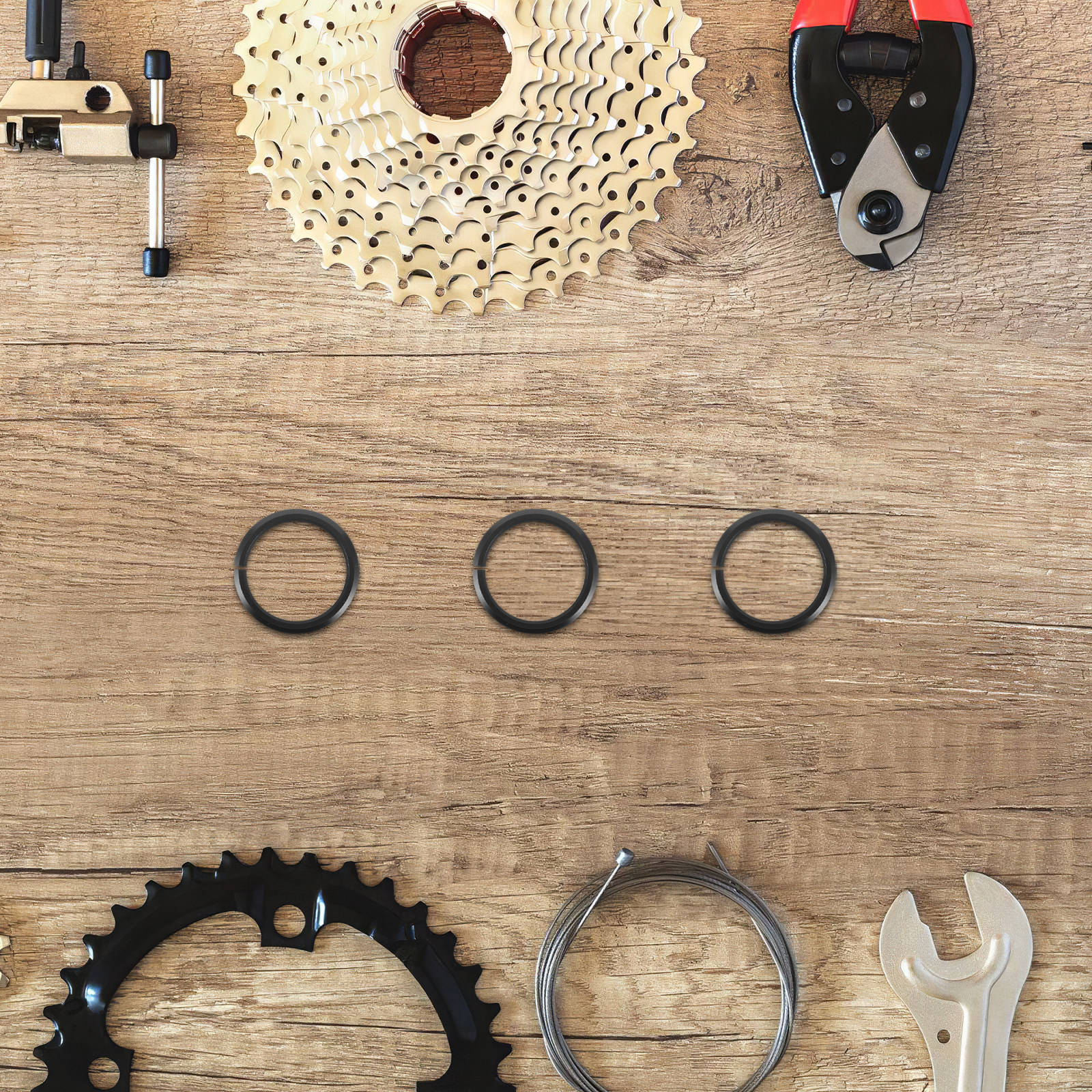 Mountain Biking Races - 4Pcs Bicycle Headset Base Ring Alloy