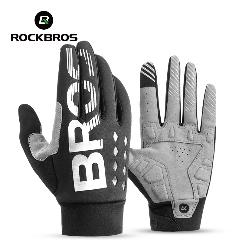 Mountain Biking Gloves Mens - ROCKBROS Cycling Gloves Thicken SBR shock