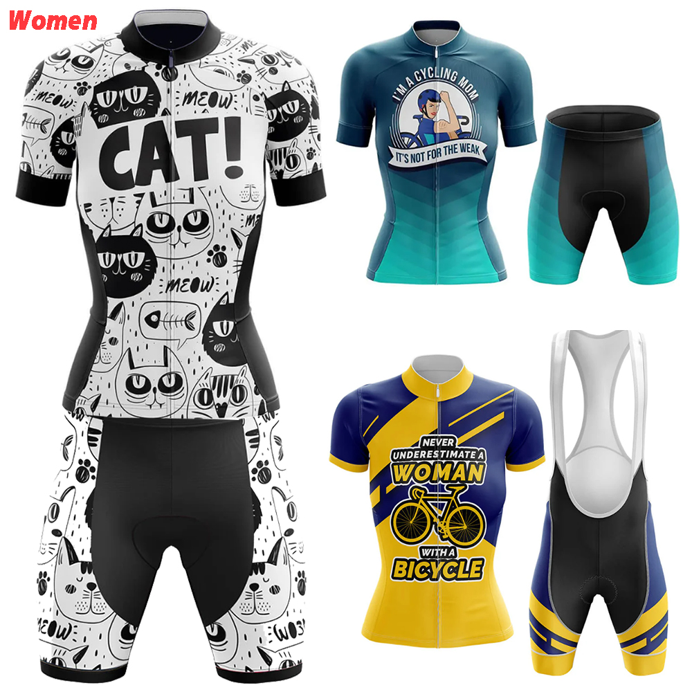Cat Sleeveless Polyester Cycli – Mountain Biking Outfits Women Bewertung und Preis