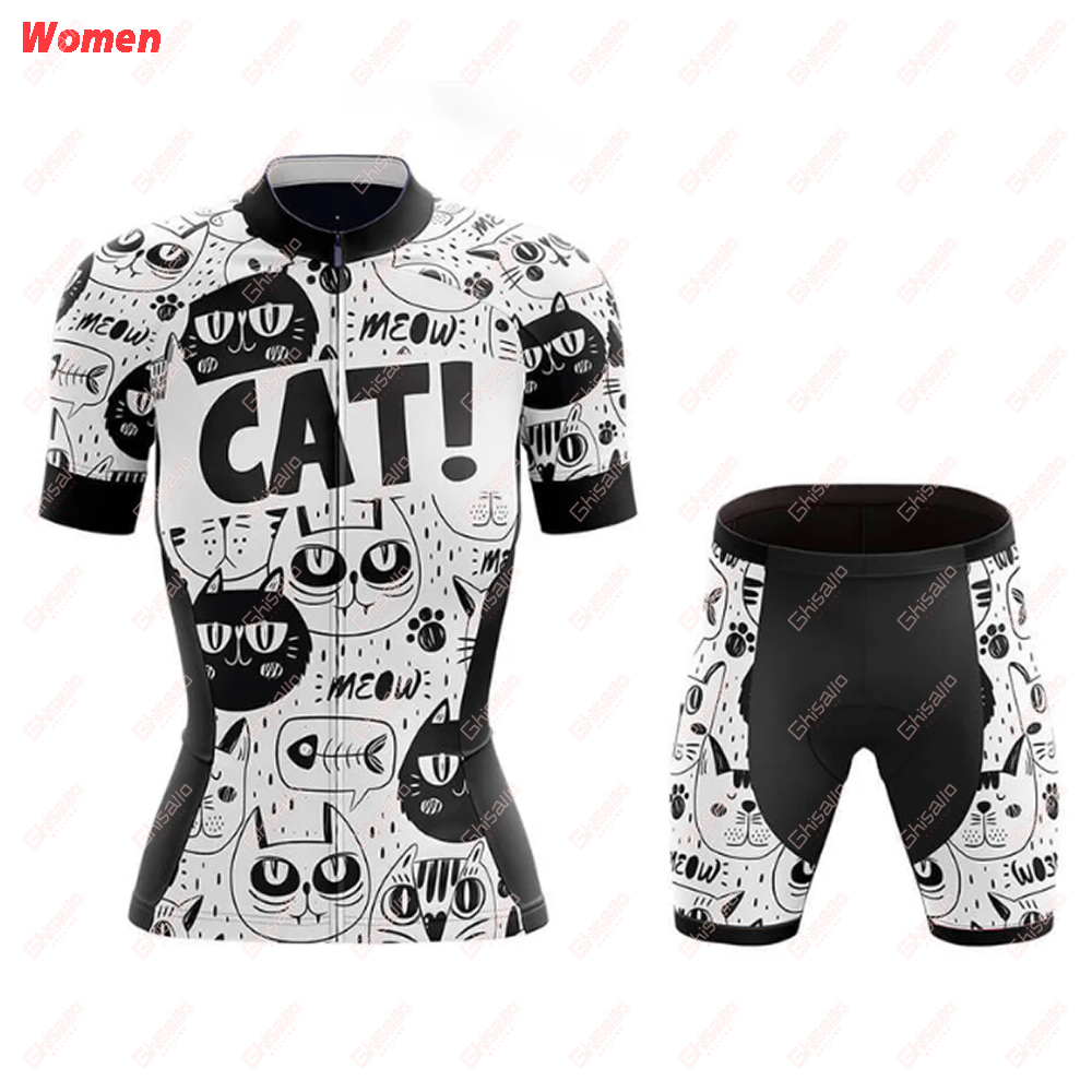 Cat Sleeveless Polyester Cycli – Mountain Biking Outfits Women Bewertung und Preis