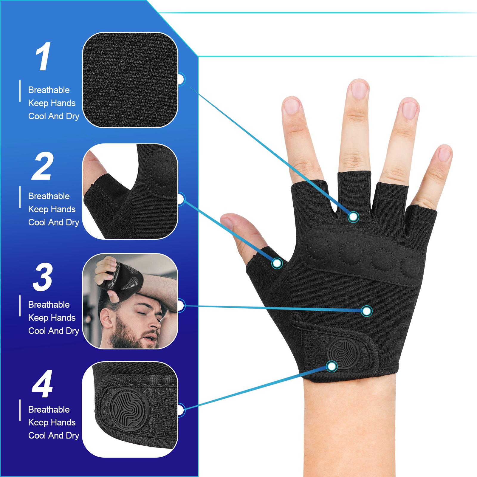 MOREOK Bike Gloves Breathable  – Mountain Biking Gloves Mens Bewertung und Preis