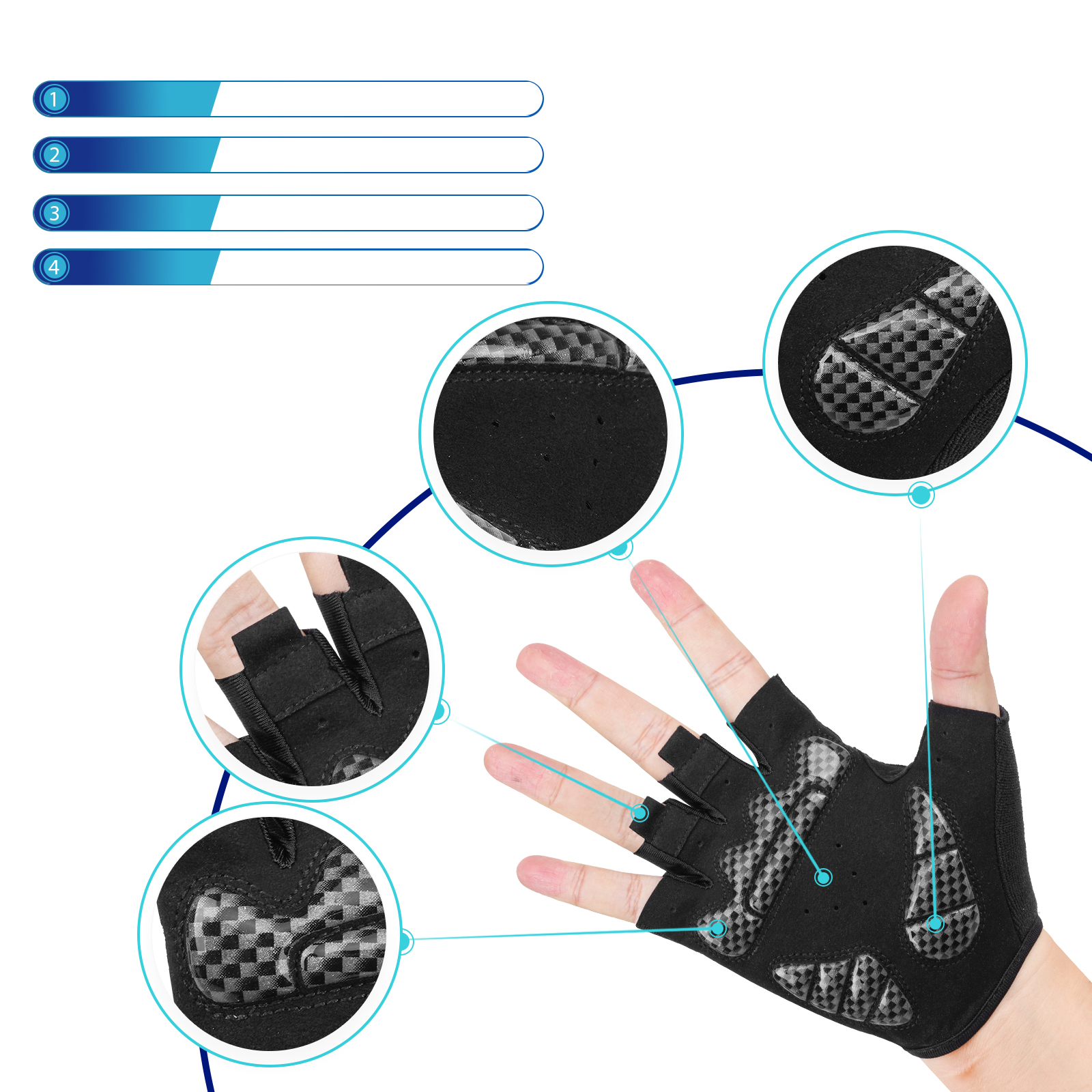 MOREOK Bike Gloves Breathable  – Mountain Biking Gloves Mens Bewertung und Preis