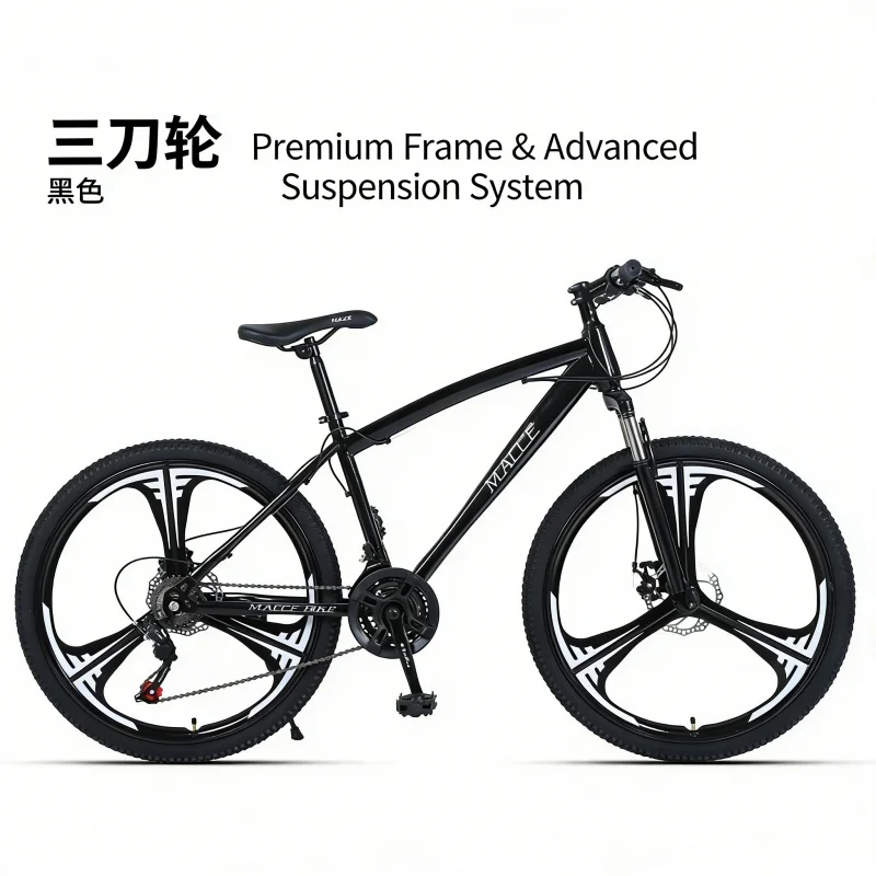 Black 24-inch Three-Knife Moun – Mountain Biking Usa Bewertung und Preis