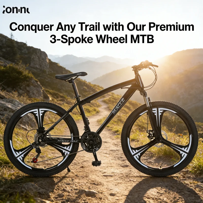Black 24-inch Three-Knife Moun – Mountain Biking Usa Bewertung und Preis