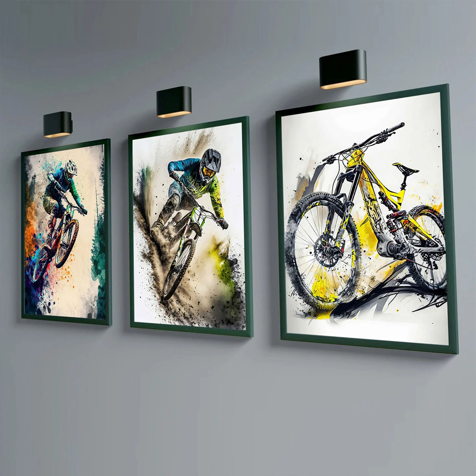 Mountain Bike Sports Wall Art  – Picture Of Mountain Biking Bewertung und Preis
