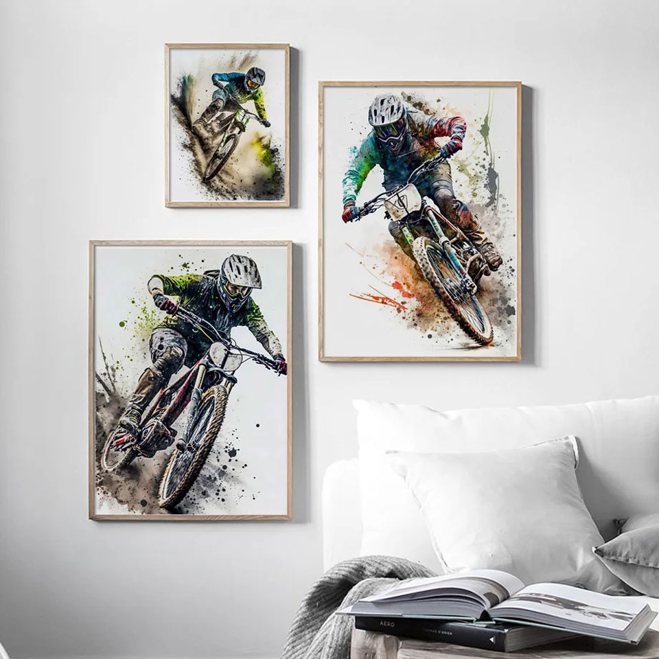 Mountain Bike Sports Wall Art  – Picture Of Mountain Biking Bewertung und Preis